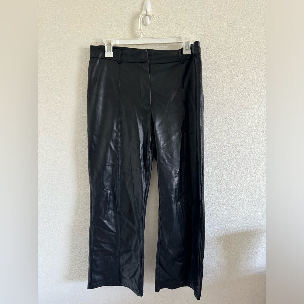 Black Faux Leather Pants